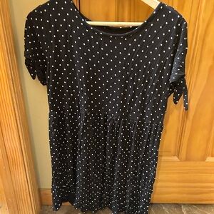 Black Polka Dot Women's Top Maternity